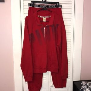 Red PINK joggers set! Top & bottom!